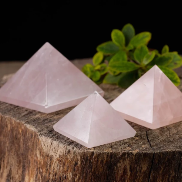 Rose Quartz Crystal Pyramid