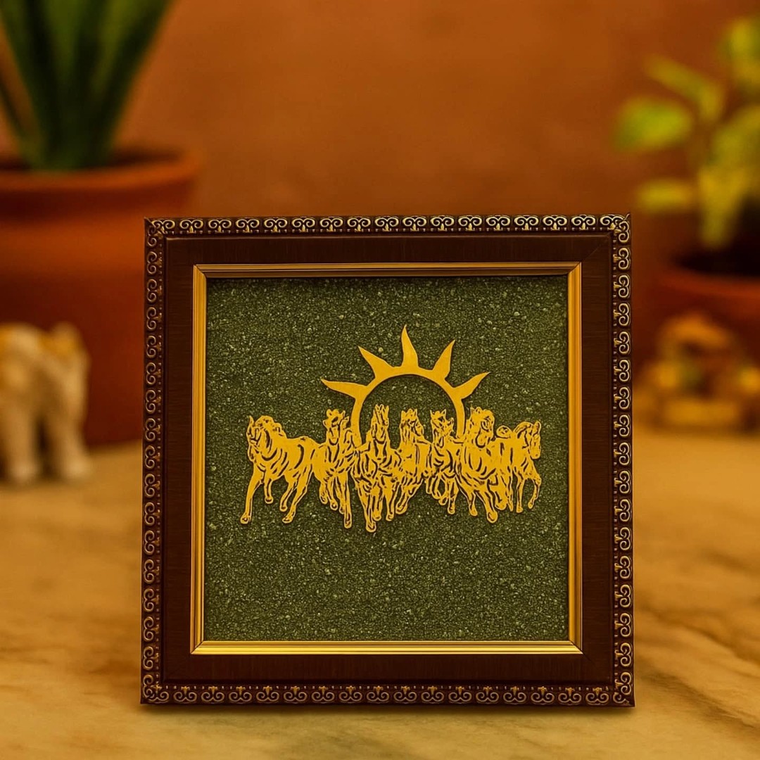 7horse frame Pyrite 7 Horse Frame - Image 1